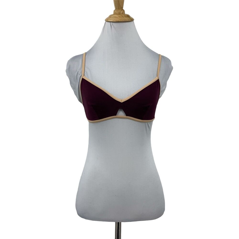 Solid & Striped Brigitte Bikini Top Women S Small Purple Cutout Anthropologie